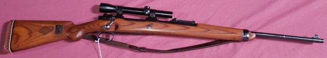*MAUSER BOLT-ACTION RIFLE: Mauser Bolt-Action Rifle Model 98, S/N: 10158, comes with attached Weaver scope, leather strap, and Gamester rifle case (Waiting Period: 72 hours).