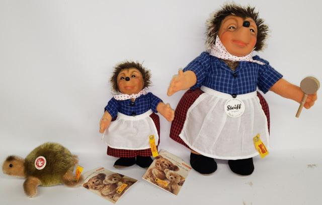 *3 STEIFF FIGURES: 2 Micki and 1 Trotty.