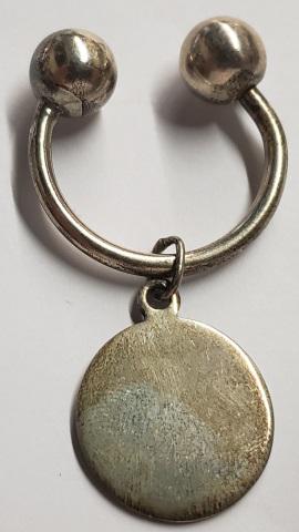 *TIFFANY STERLING SILVER KEY RING: With pouch.