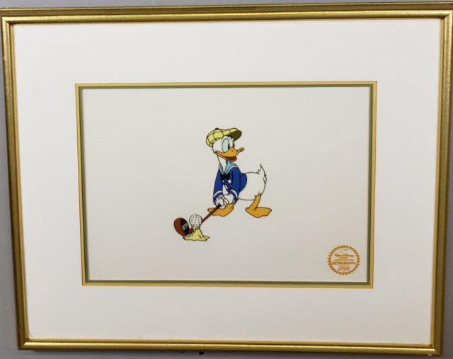 *WALT DISNEY LIMITED EDITION SERIGRAPH CELL: "Donald's Golf Game", with frame approximately 17 1/8" x 21 1/8".