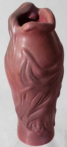*VAN BRIGGLE ART POTTERY VASE: "Lorelei", mulberry color, approximate height 10 1/4".