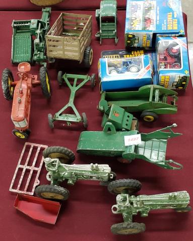 GROUP OF TOY TRACTORS: Including Tru-Scale, Oliver, etc.