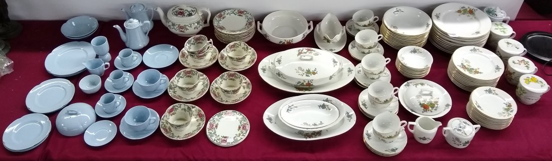 *4 GROUPS OF DINNERWARE: Booths (seconds), Czechoslovakian, Johnson Bros, and Toscany.