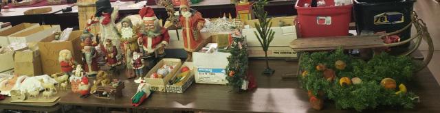 *LARGE GROUP OF CHRISTMAS COLLECTIBLES: Figures, ornaments, lights, etc.