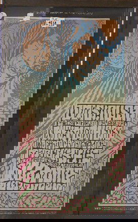 WILSON, WES| (Born 1937 American) Psychedelic roc: WILSON, WES| (Born 1937 American) Psychedelic rock poster for Otis Rush and his Chicago Blues Band, The Mothers and the Morning Glory, framed lithograph on paper, artist identified and copyrighted 196