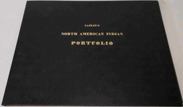 GEORGE CATLIN PORTFOLIO REPRODUCTION SET: "North American Indian", recreated in limited edition of 1000 copies, numbered 354, produced by Sage Books, published by Swallow Press Inc. of Chicago, dating from 1970, each plate approximately 18" x