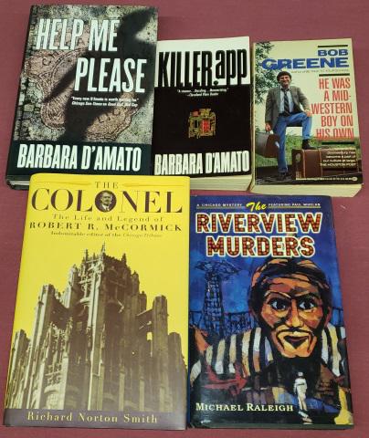 *5 AUTOGRAPHED BOOKS: (2) Barbara D'amato, Michael Raleigh, Richard Norton Smith and Bob Greene.