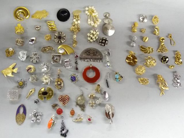 APPROXIMATELY 66 SINGLE EARRINGS: Including Jeff Leib, Sarah Cov, Monet, etc.