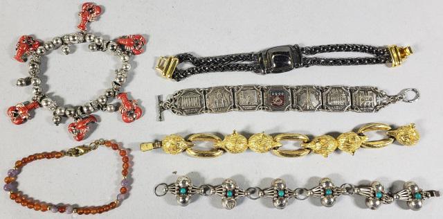 6 VINTAGE BRACELETS: 1 Monet.