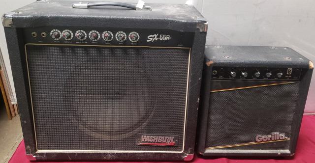 TWO AMPLIFIERS: Washburn SX55R amplifier and a Gorilla GG-25 amplifier.