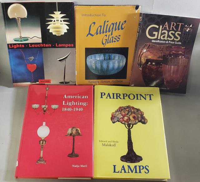 15 REFERENCE BOOKS: Including Pairpoint Lamps, Lalique Glass, Tiffany Glassware, Steuben, etc.