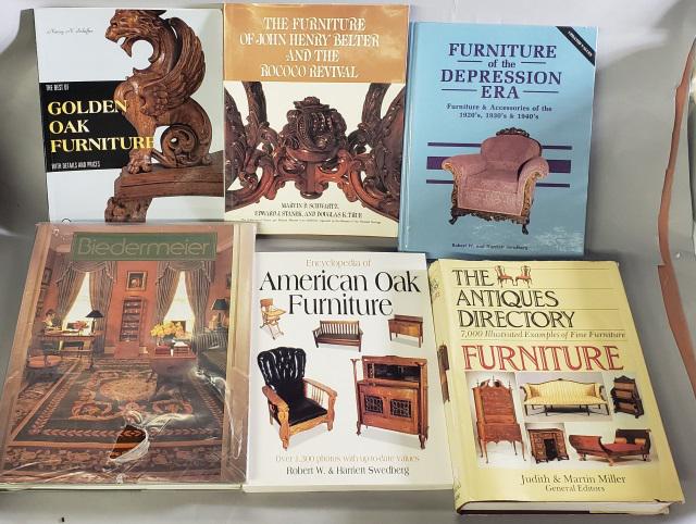 19 BOOKS & REFERENCE BOOKS: Including Biedermeier, Golden Oak Furniture, American Painted Furniture, Stickley Brothers, etc.