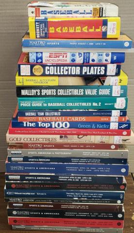26 REFERENCE BOOKS & AUCTION CATALOGS: All sports related, Including Golf Collectibles, Baseball Cards, Mastro, etc.