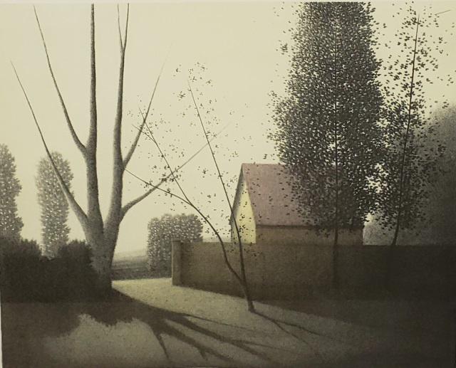 ROBERT KIPNISS: "Gateway", framed lithograph, signed lower right and numbered 99/150, has Merrill Chase paperwork on back, approximate sight 14 7/8" x 17 5/8", frame 22 1/2" x 24 7/8".
