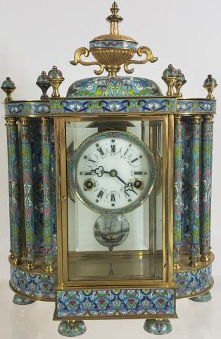 CHINESE MADE FRENCH CHAMPLEVE STYLE CLOCK (1 of 9)