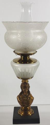 BRADLEY & HUBBARD FIGURAL OIL LAMP (1 of 8)