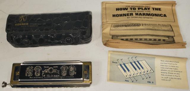 VINTAGE M. HOHNER CHROMATIC HARMONICA (1 of 3)