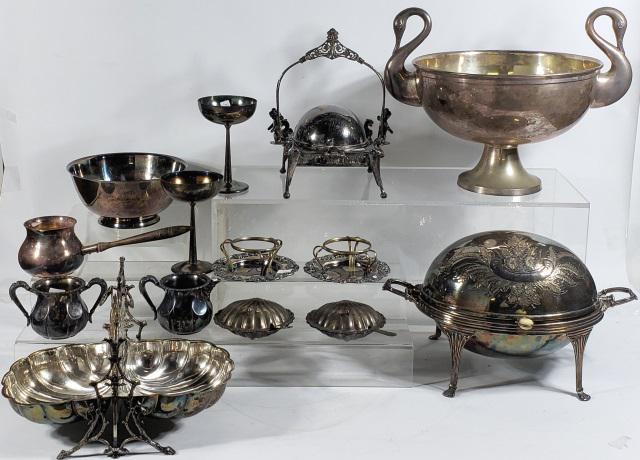14 PIECES OF 20TH C. SILVERPLATE (1 of 14)