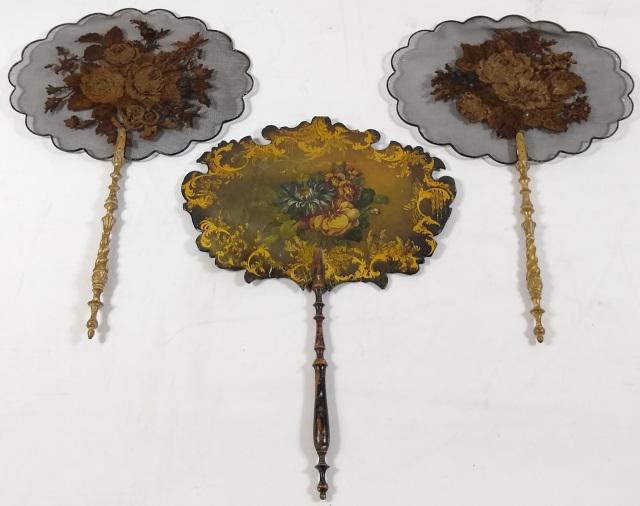 3 19TH C. HAND FANS (1 of 8)