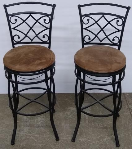 PAIR OF IRON STOOLS (1 of 3)