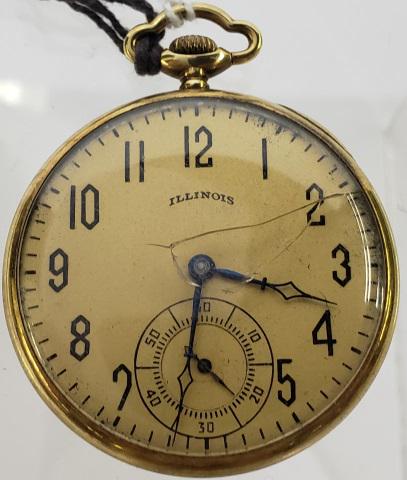 14 K GOLD ILLINOIS POCKET WATCH (1 of 5)