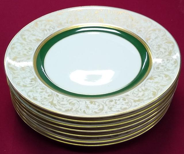 7 BAVARIAN DINNER PLATES: Approximate diameter 10 1/2".