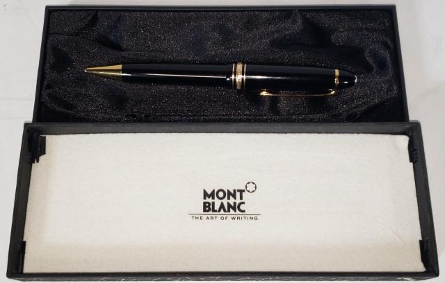 MONT BLANC MONTBLANC LEGRAND BALLPOINT PEN: Black, Meisterstuck, with clip marked "Germany GK 1051692", with box.