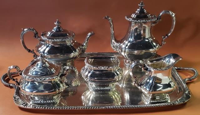 GORHAM SILVERPLATE COFFEE/TEA SERVICE (1 of 4)