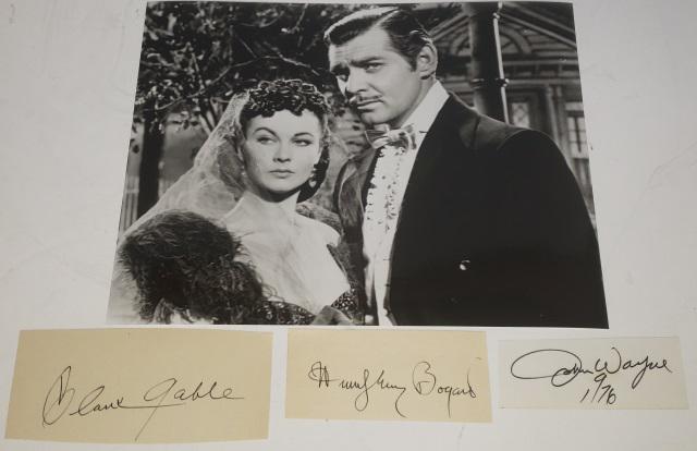 3 HOLLYWOOD LEGEND AUTOGRAPHED CUTS (1 of 3)