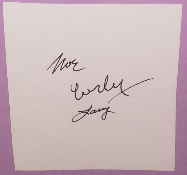 3 STOOGES AUTOGRAPHED CUT (1 of 2)