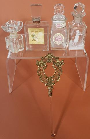 4 GLASS PERFUME BOTTLES (1 of 4)