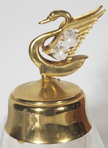 GOLD PLATED SWAN MUSIC BOX (1 of 4)