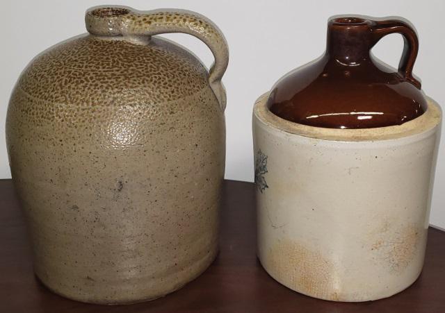 TWO STONEWARE JUGS (1 of 2)