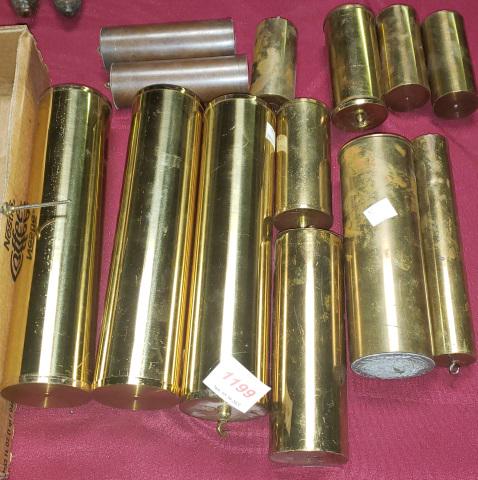 GROUP OF 13 MISC CLOCK WEIGHTS (1 of 1)