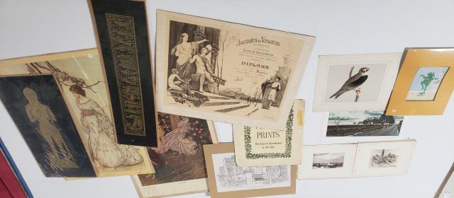 LARGE GROUP OF UNFRAMED PRINTS (1 of 4)