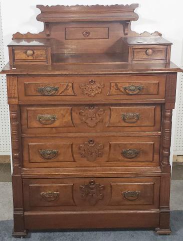 VICTORIAN WALNUT CHEST (1 of 6)