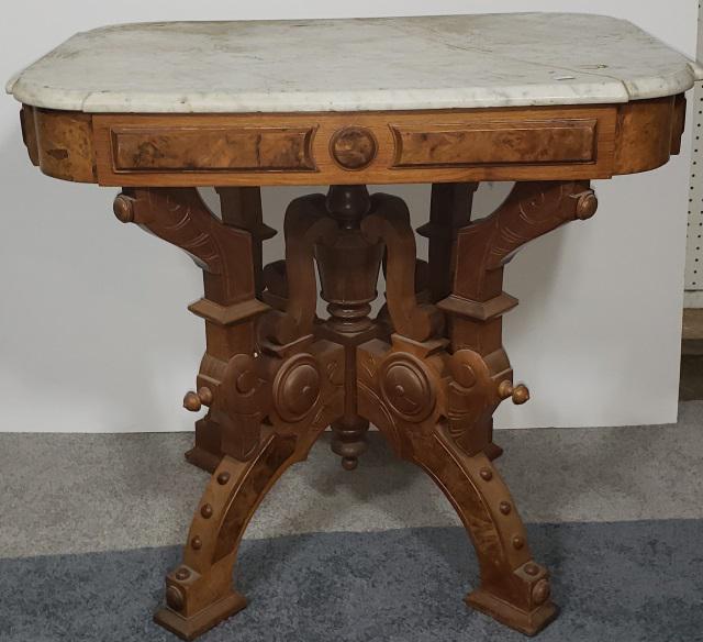 VICTORIAN WALNUT LAMP TABLE (1 of 4)