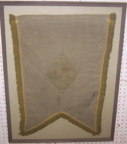 FLAG: Framed flag, approximate flag size 21" x 28", with frame 24 1/2" x 32 1/2".
