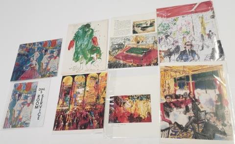 GROUP OF LEROY NEIMAN MENUS AND PRINTS: Two menus, along with many prints.