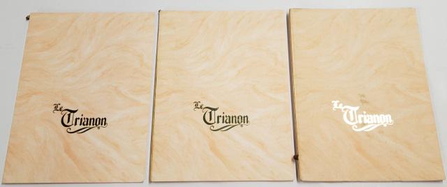 3 SIGNED MENUS: Signed Tim Conway, Linda Carter and Astronaut Tom Stafford, Provenance- came from the manager of Umbertos in Manhattan, and the dining room captain for Mrs. Leona Helmsley, signed to his daughter Jacq