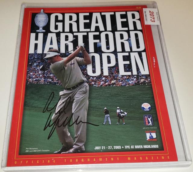 PHIL MICKELSON AUTOGRAPH: Signed on program cover, with COA.