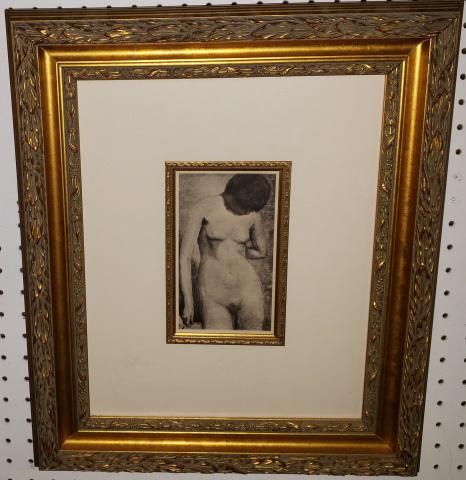 PIERRE BONNARD: (1867-1947 French), "Torse", framed heliogravure on Japon paper, approximate frame size 20" x 17", with certificate of authenticity.