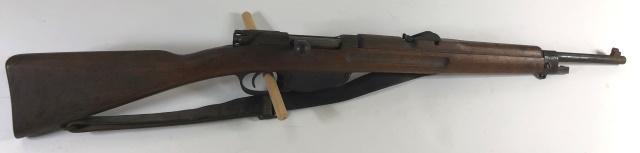 HEMBRUG BOLT ACTION RIFLE: Hembrug Dutch MFG bolt action rifle, Model 1918, 18" barrel, S/N 8762M, 6.5 x 53 cartridge, leather strap, no bayonet (Waiting Period: 72 hours).