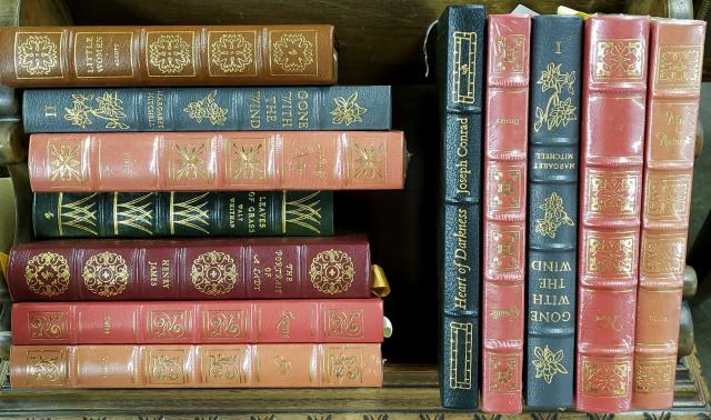 12 EASTON PRESS LEATHER BOOKS: Including "Gone With The Wind", "Little Women", etc.