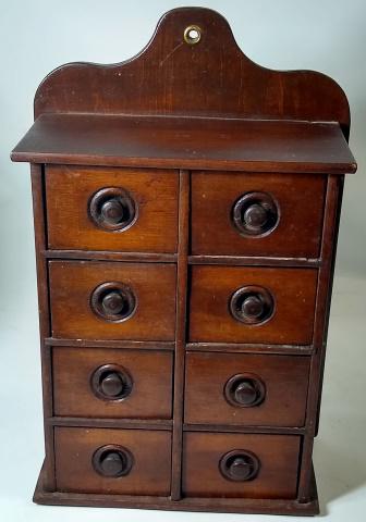 19TH C. WALL MOUNT SPICE BOX (1 of 2)