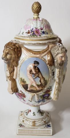 EUGENE CLAUS COVERED PORCELAIN URN (1 of 20)