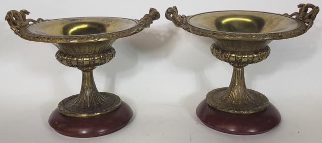 PAIR OF BRONZE TAZZAS (1 of 5)