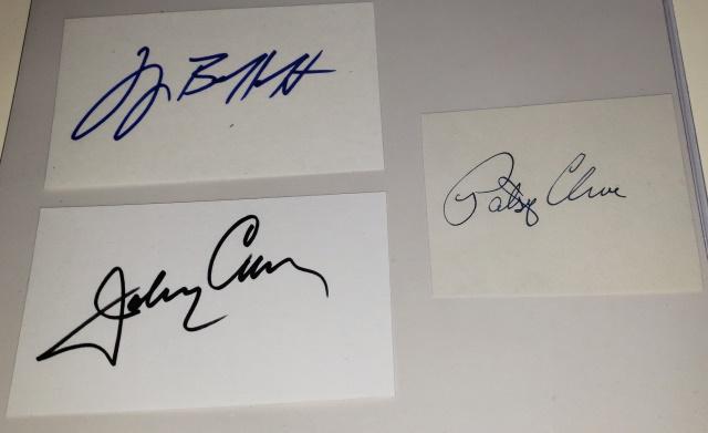 3 MUSIC LEGEND AUTOGRAPHED CUTS (1 of 2)