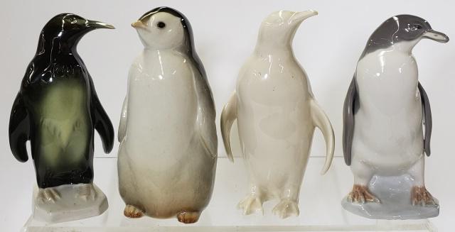 4 PORCELAIN PENGUIN FIGURES (1 of 3)
