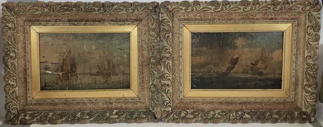 2 ANTIQUE EUROPEAN OIL PAINTINGS (1 of 6)